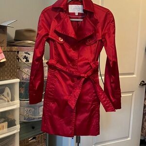 Jessica Simpson Vibrant Red Trench Coat